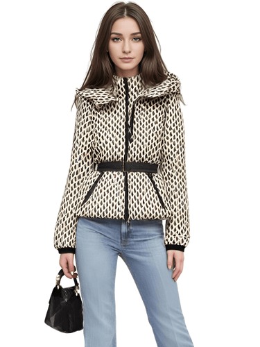 Fashion Waist Women's Hooded Belt Jacket, Drestiny, Women's Hooded Jacket with Belt, Hooded Jacket with Waist Tie, Belted Hooded Jacket Women, Women's Hooded Coat with Belt, Fashionable Hooded Jackets for Women, United States, Canada, Australia, New Zealand, United Kingdom, XS, S, M, L, Lattice, Black, Champagne, 2, 4, 6, 8, 10, USA, UK, Shopdrestiny.com